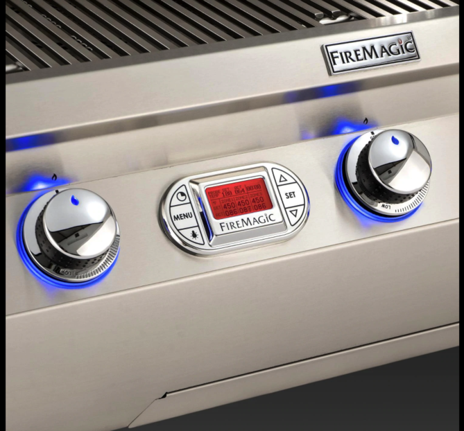 Fire Magic Echelon Diamond E660I 30-Inch Built-In Natural Gas Grill W/ One Infrared Burner, Rotisserie, & Digital Thermometer - E660I-8L1N - Fire Magic Grills Fire Magic