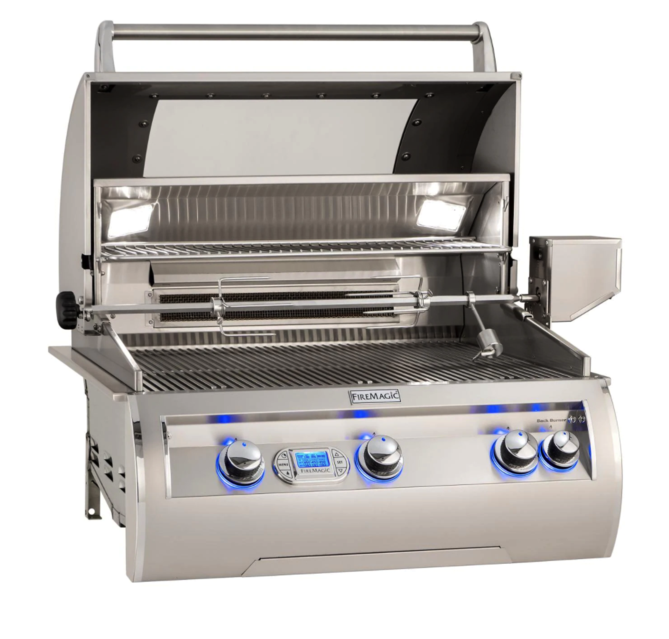 Fire Magic Echelon Diamond E660I 30-Inch Built-In Propane Gas Grill W/ Magic View Window, Rotisserie, & Digital Thermometer - E660I-8E1P-W - Fire Magic Grills Fire Magic