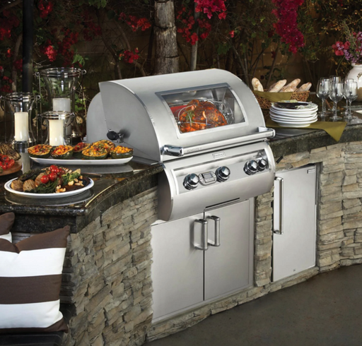 Fire Magic Echelon Diamond E660I 30-Inch Built-In Propane Gas Grill W/ One Infrared Burner, Magic View Window, Rotisserie, & Digital Thermometer - E660I-8L1P-W - Fire Magic Grills Fire Magic