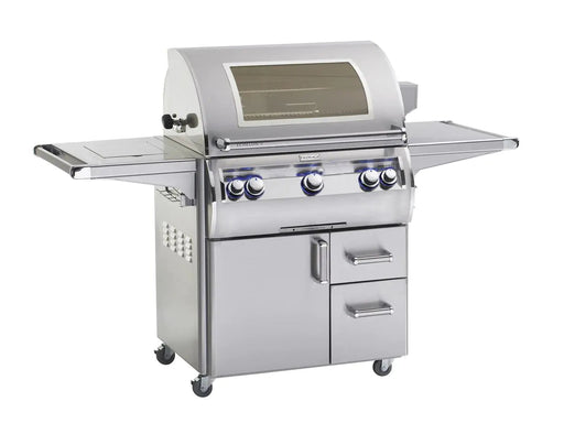 Fire Magic Echelon Diamond E660s 30" A Series Freestanding Gas Grill With Rotisserie, Infrared Burner, Single Side Burner, Analog Thermometer & Magic View Window , Propane - E660S-8LAP-62-W Fire Magic