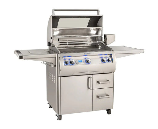 Fire Magic Echelon Diamond E660s 30" Freestanding Gas Grill With Rotisserie, Infrared Burner, Single Side Burner, Digital Thermometer & Magic View Window, Natural Gas - E660S-8L1N-62-W Fire Magic