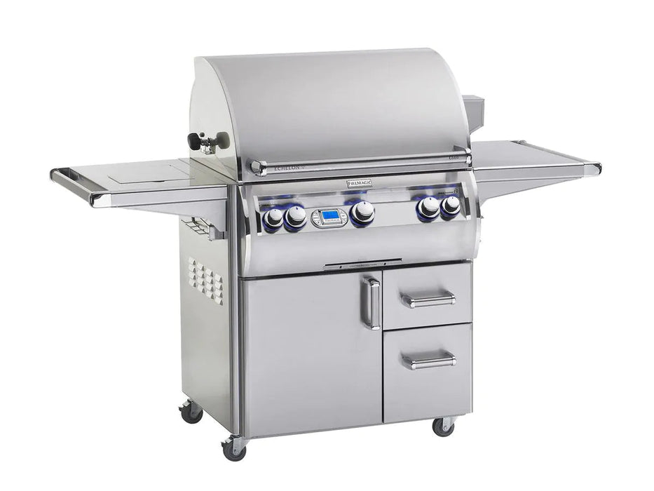 Fire Magic Echelon Diamond E660s 30" Freestanding Gas Grill With Rotisserie, Infrared Burner, Single Side Burner & Digital Thermometer, Natural Gas - E660s-8L1N-62 - Fire Magic Grills Fire Magic