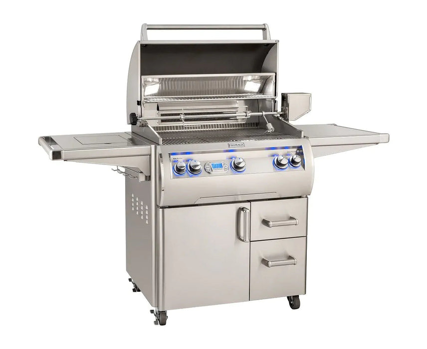 Fire Magic Echelon Diamond E660s 30" Freestanding Gas Grill With Rotisserie, Infrared Burner, Single Side Burner & Digital Thermometer, Natural Gas - E660s-8L1N-62 - Fire Magic Grills Fire Magic