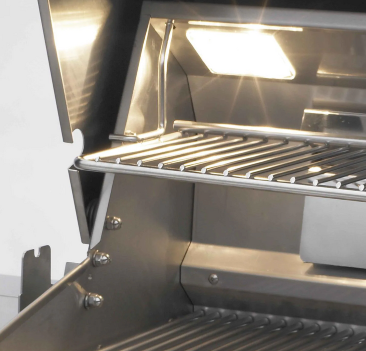 Fire Magic Grills Echelon Diamond E660S 30-Inch Propane Gas Grill W/ One Infrared Burner, Side Burner, Magic View Window, Rotisserie, & Digital Thermometer - E660S-8L1P-62-W Fire Magic