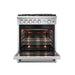 Forno 3-Piece Appliance Package - 30-Inch Gas Range, French Door Refrigerator, and Dishwasher in Stainless Steel FORNO