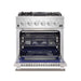 Forno 3-Piece Pro Appliance Package - 30-Inch Gas Range, Pro-Style Refrigerator, and Dishwasher in Stainless Steel FORNO
