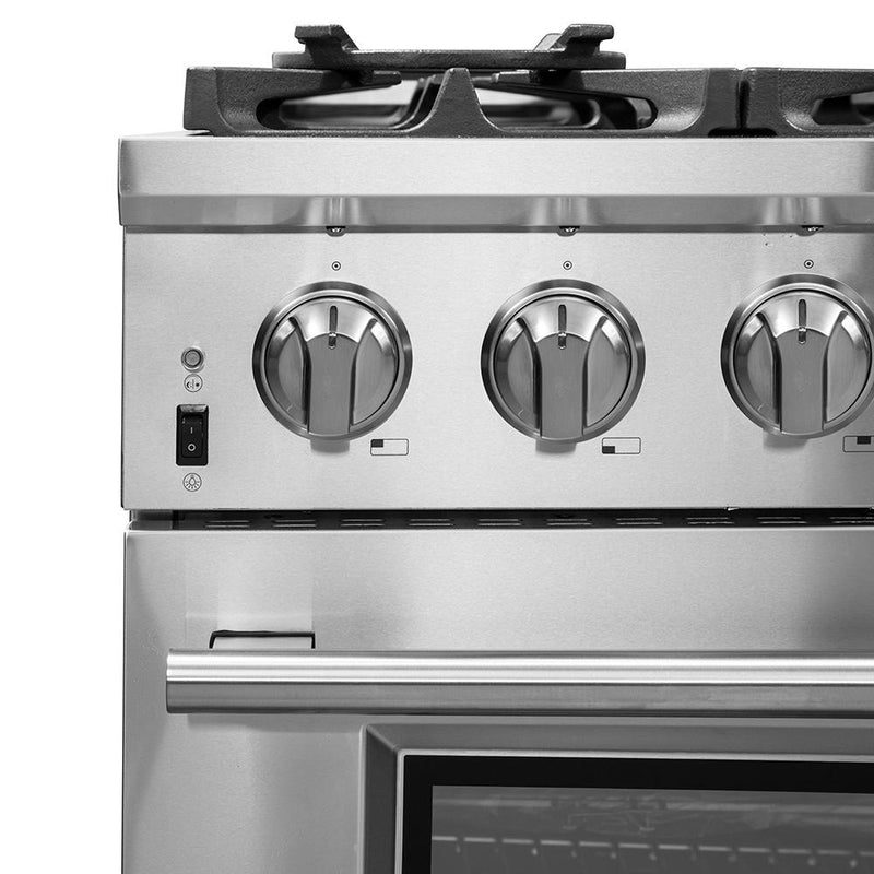 Forno 3-Piece Pro Appliance Package - 36-Inch Dual Fuel Range, French Door Refrigerator, and Dishwasher in Stainless Steel