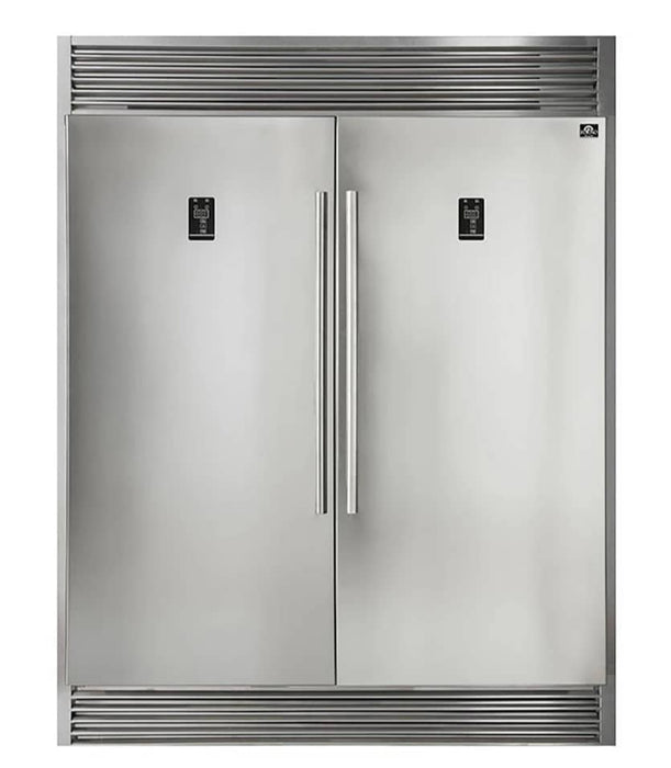 Forno 3-Piece Pro Appliance Package - 48-Inch Dual Fuel Range, Pro-Style Refrigerator, and Dishwasher in Stainless Steel FORNO