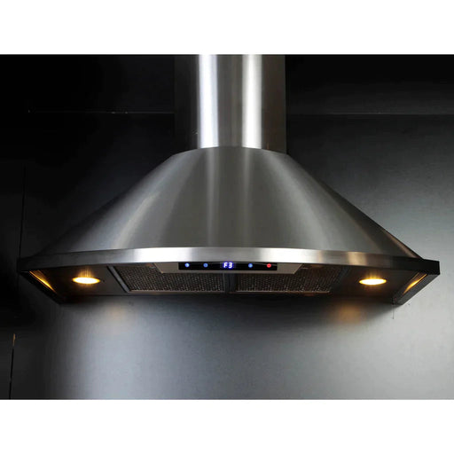 Forno 30" Campobasso Wall Mount Range Hood in Stainless Steel with 450 CFM Motor - FRHWM5010-30 FORNO