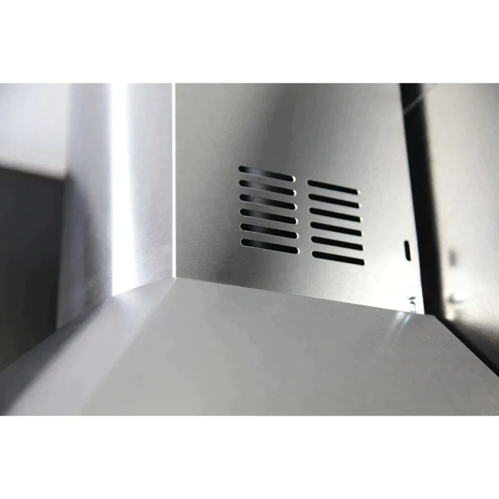 30" Campobasso Wall Mount Range Hood in Stainless Steel with 450 CFM Motor - back view