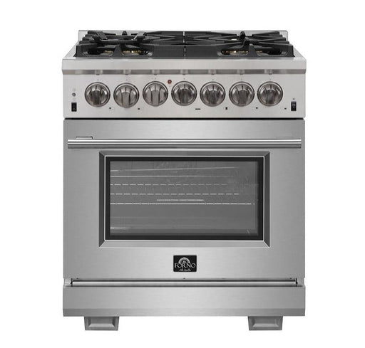 FORNO Capriasca 30" Platinum Freestanding Dual Fuel Range - FFSGS6187-30 FORNO