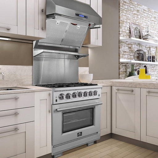 FORNO Capriasca 30" Platinum Freestanding Dual Fuel Range - FFSGS6187-30 FORNO