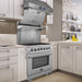 FORNO Capriasca 30" Platinum Freestanding Dual Fuel Range - FFSGS6187-30 FORNO