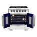 FORNO 30" Capriasca Titanium Gas Range With 4 Burners, Professional Oven, And French Door FFSGS6460-30 FORNO