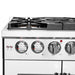 FORNO 30" Capriasca Titanium Gas Range With 4 Burners, Professional Oven, And French Door FFSGS6460-30 FORNO