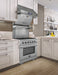 Forno 3-Piece Pro Appliance Package - 30-Inch Gas Range, Refrigerator with Water Dispenser,& Wall Mount Hood with Backsplash in Stainless Steel FORNO