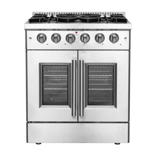 FORNO 30" Vittorio Freestanding Gas Range With French Door FFSGS6444-30 FORNO