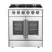 FORNO 30" Vittorio Freestanding Gas Range With French Door FFSGS6444-30 FORNO