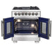 FORNO Fratta 30" Platinum Freestanding Dual Fuel Range with French Door FFSGS6387-30 FORNO