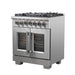 FORNO Fratta 30" Platinum Freestanding Dual Fuel Range with French Door FFSGS6387-30 FORNO