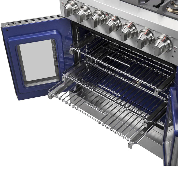 FORNO Fratta 30" Platinum Freestanding Dual Fuel Range with French Door FFSGS6387-30 FORNO