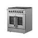 FORNO 30" Maniago Gold Freestanding Dual Fuel Range with French Door FFSGS6356-30 FORNO