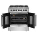 FORNO 30" Maniago Gold Freestanding Dual Fuel Range with French Door FFSGS6356-30 FORNO