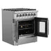 FORNO 30" Maniago Gold Freestanding Dual Fuel Range with French Door FFSGS6356-30 FORNO