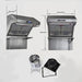 Forno 3-Piece Appliance Package - 30-Inch Dual Fuel Range with Air Fryer, 36-Inch Refrigerator & Wall Mount Hood with Backsplash in Stainless Steel FORNO