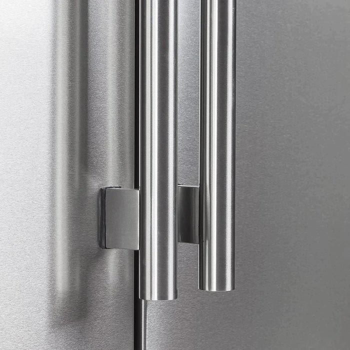 FORNO Salerno 33" Side by Side Built-in Refrigerator 15.6 cu.ft in Stainless Steel with Built-in Style Grille Trim Kit - FFRBI1805-37SG FORNO