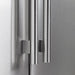 FORNO Salerno 33" Side by Side Built-in Refrigerator 15.6 cu.ft in Stainless Steel with Built-in Style Grille Trim Kit - FFRBI1805-37SG FORNO