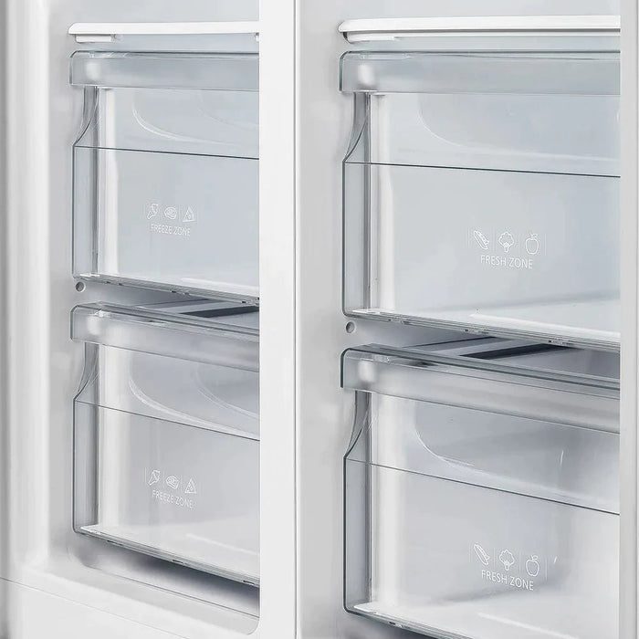 FORNO Salerno 33" Side by Side Built-in Refrigerator 15.6 cu.ft in Stainless Steel with Built-in Style Grille Trim Kit - FFRBI1805-37SG FORNO