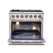Forno 36" Capriasca Titanium Gas Range with 6 Burners, Convection Oven and 120,000 BTUs - FFSGS6260-36 FORNO