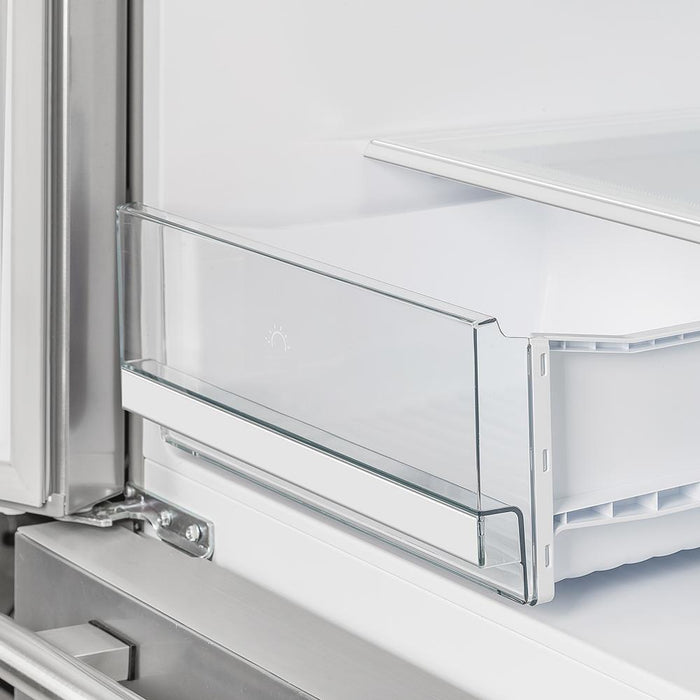 FORNO Moena 36" French Door Refrigerator 19 cu.ft with Built-in Style Grill Trim - FFRBI1820-40SG FORNO