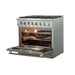 FORNO Galiano 36" Gold Freestanding Dual Fuel Range with 240v Electric Oven - 6 Burners and Convection Oven FFSGS6156-36 FORNO