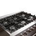 FORNO Galiano 36" Gold Freestanding Dual Fuel Range with 240v Electric Oven - 6 Burners and Convection Oven FFSGS6156-36 FORNO