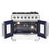FORNO 36" Capriasca Titanium Gas Range in Stainless Steel With 6 Burners, Professional Oven, And French Door FFSGS6460-36 FORNO