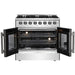 FORNO 36" Maniago Gold Freestanding Dual Fuel Range In Stainless Steel With French Doors FFSGS6356-36 FORNO