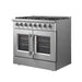 FORNO 36" Maniago Gold Freestanding Dual Fuel Range In Stainless Steel With French Doors FFSGS6356-36 FORNO