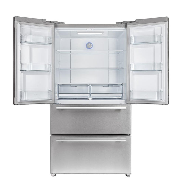 FORNO Moena 36 Inch French Door Refrigerator 19 cu.ft - FFRBI1820-36SB FORNO