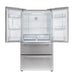 Forno 4-Piece Appliance Package - 30-Inch Electric Range, Wall Mount Range Hood with Backsplash, French Door Refrigerator, and Dishwasher in Stainless Steel FORNO