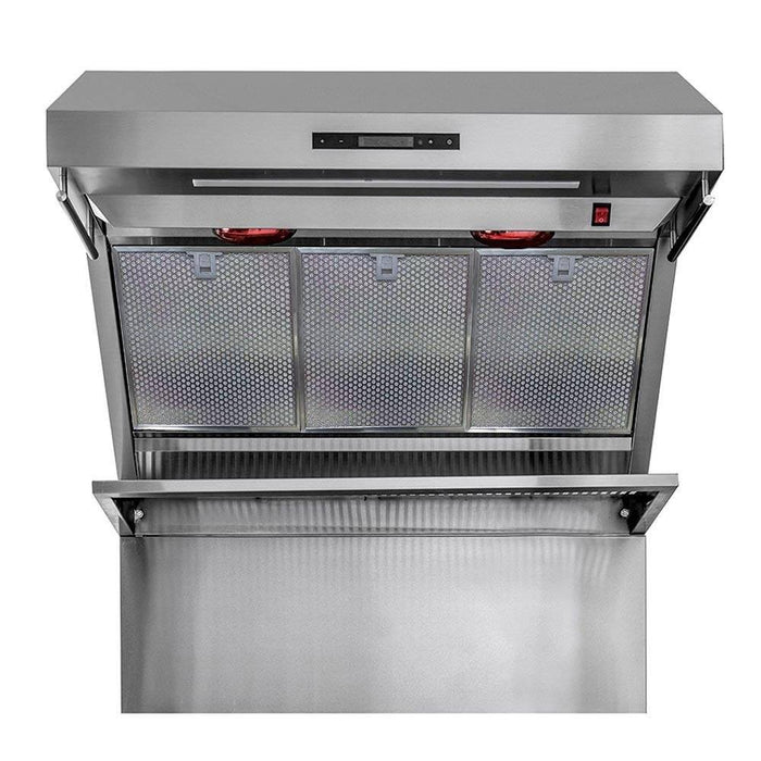 Forno 2-Piece Appliance Package - 36-Inch Electric Range and Wall Mount Range Hood with Backsplash in Stainless Steel FORNO