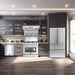 Forno 4-Piece Appliance Package - 36-Inch Gas Range, Refrigerator, Wall Mount Hood with Backsplash, & 3-Rack Dishwasher in Stainless Steel FORNO