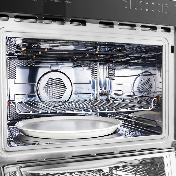 Forno 4-Piece Appliance Package - 30-Inch Gas Range, Refrigerator, Microwave Oven, & 3-Rack Dishwasher in Stainless Steel FORNO