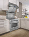 Forno 4-Piece Pro Appliance Package - 30-Inch Dual Fuel Range, Premium Hood, Pro-Style Refrigerator, and Dishwasher in Stainless Steel FORNO