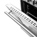 FORNO Capriasca 48" Platinum Freestanding Dual Fuel Range with 240v Electric Oven - 8 Burners, Griddle, and 160,000 BTUs - FFSGS6187-48 FORNO