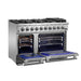 Forno 48" Capriasca Titanium Gas Range with 8 Burners, Griddle and 160,000 BTUs - FFSGS6260-48 FORNO