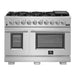 Forno 48" Capriasca Titanium Gas Range with 8 Burners, Griddle and 160,000 BTUs - FFSGS6260-48 FORNO