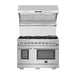 Forno 48" Capriasca Titanium Gas Range with 8 Burners, Griddle and 160,000 BTUs - FFSGS6260-48 FORNO