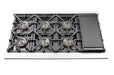 Forno 48" Capriasca Titanium Gas Range with 8 Burners, Griddle and 160,000 BTUs - FFSGS6260-48 FORNO